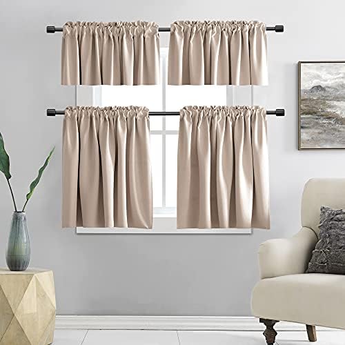 DONREN 2 Pack Blackout Window Valances - Image 6