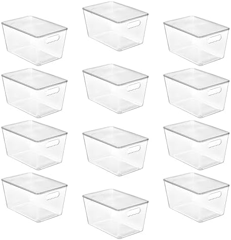 Vtopmart 12 Pack Clear Stackable Storage Bins by Vtopmart