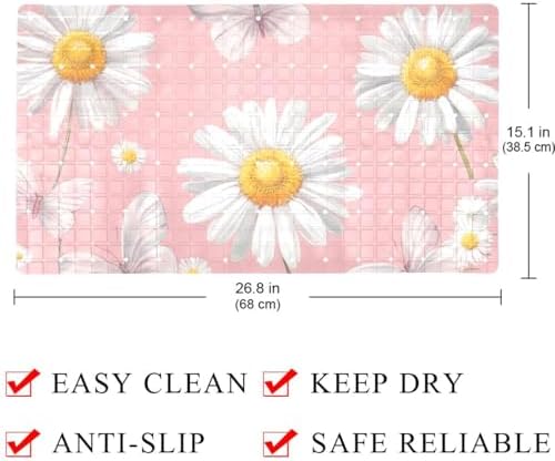 Non Slip Bathtub and Shower Mat 26.8x15.1 inch, Bath Mat - Image 4