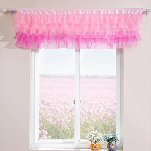 Besutolife Pink Valance Curtains - Image 7