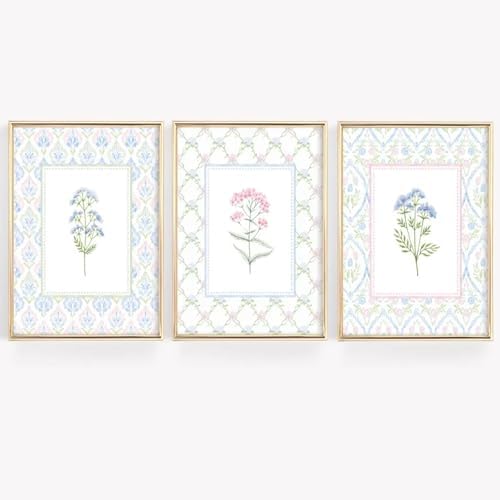 Lhoiplme Wildflower Nursery Wall Art Decor Baby Girl Room Canvas Prints Pastel by Unknown