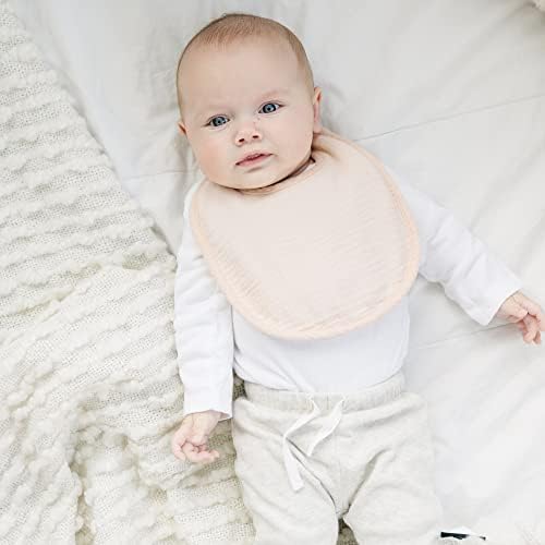 Konssy 8-Pack Muslin Baby Bibs, Adjustable Fit - Image 6