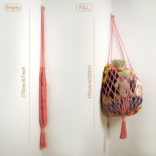 Amdermi Stuffed Animal Storage Hammock Corner Hanging Net Stuffy Animal Hammock - Image 7