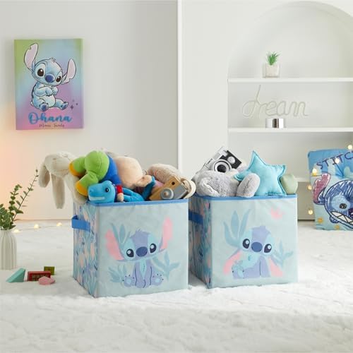 Stitch Storage Cubes Set of 2 Durable Fabric Bins - Image 6