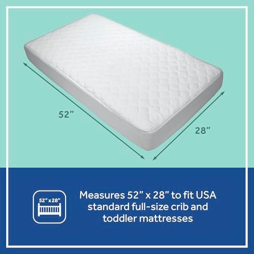 Sealy Baby Crib Mattress Protector, Fitted Waterproof Infant Crib Mattress Pad - Image 6