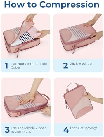 Bagsmart Compression Packing Cubes, Travel Bag Cruise Ship Essentials - Image 5
