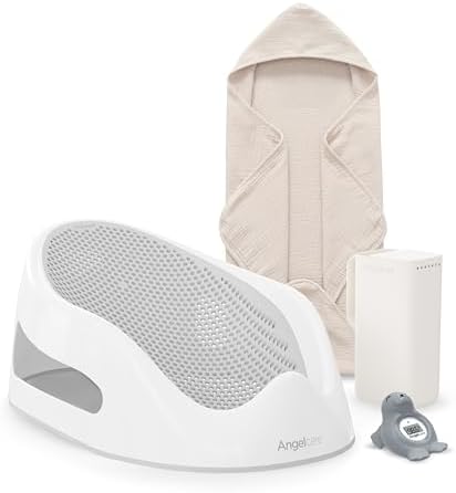 Angelcare Baby Bath Support Bundle, Thermometer & Towel by Unknown