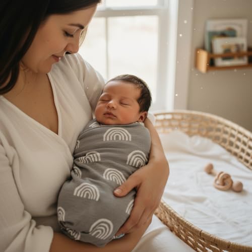 Gender Neutral Receiving Blanket 100% Cotton Buttery Soft Cozy Receiving - Image 2