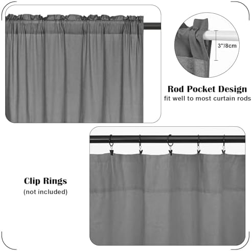 FRAMICS Farmhouse Cotton Linen Curtains - Image 5