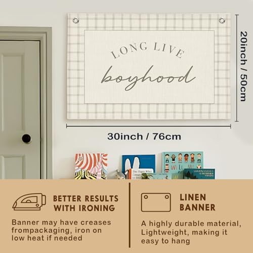 Lacama Long Live Boyhood Banner Boy Nursery Decor - Image 6
