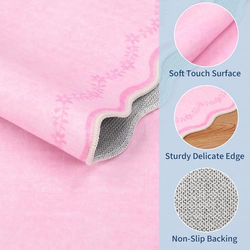 GarveeHome 2.5x8 Scalloped Washable Runner Rug Non Slip Hallway Kitchen Rug - Image 6