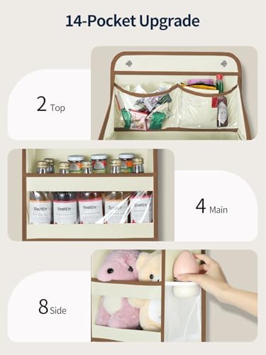 Yecaye 5 Tier Over the Door Organizer, Swing-proof Door Organizer Hanging - Image 3