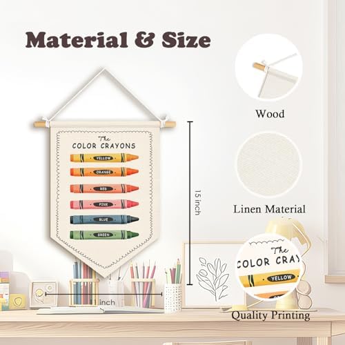 Dilemat Homeschool Decor Wall Pennants Banners, Boho Kids Room Decor - Image 7