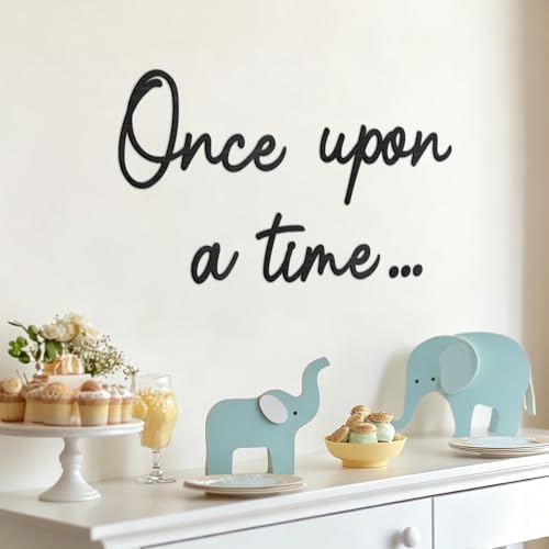 JarThenaAMCS Once Upon a Time Wooden Sign Reading Corner Sign Elegant Nursery - Image 5