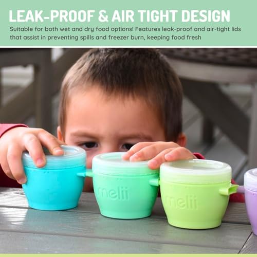 melii Snap & Go Baby Food Storage Containers |12 Pack 2 oz, Stackable Freezer - Image 3
