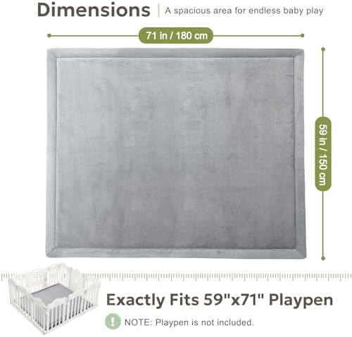 Baby Play Mat for Floor, Velvet Play Mat - Image 6