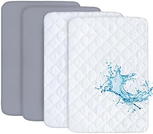 Pack and Play Sheets & Mattress Protector Set by Bilobanbabybedding