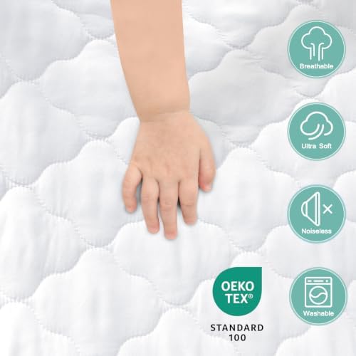 Mini Crib Mattress Protector Sheet Waterproof, Mini Crib Mattress Pad Cover - Image 4