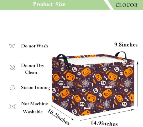 CLOCOR Rectangular Storage Basket, Collapsible Cute Pattern Storage Bin - Image 6