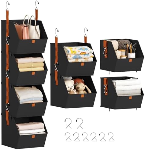 Homsorout Hanging Closet Organizer 4 Tier by Homsorout