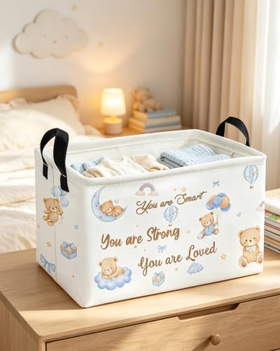 Essme Rectangular Bear Basket, Kids Baskets Empty - Image 3