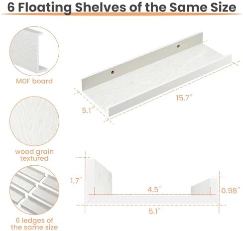 upsimples Floating Shelves for Wall Decor and Storage - Image 3