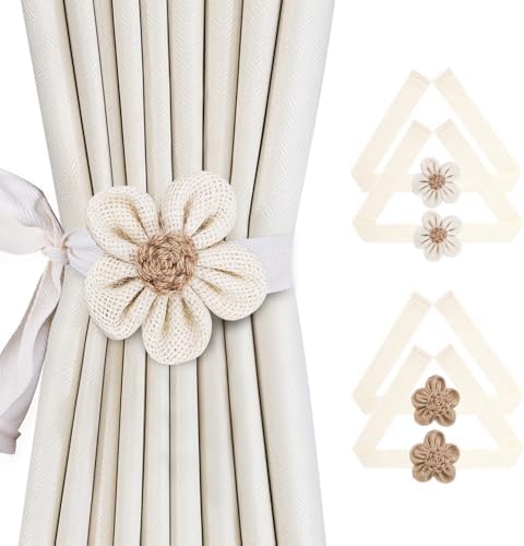 SRG Curtain Tiebacks for Curtains 4 Pack, Decorative Curtain Holdbacks for by SRG