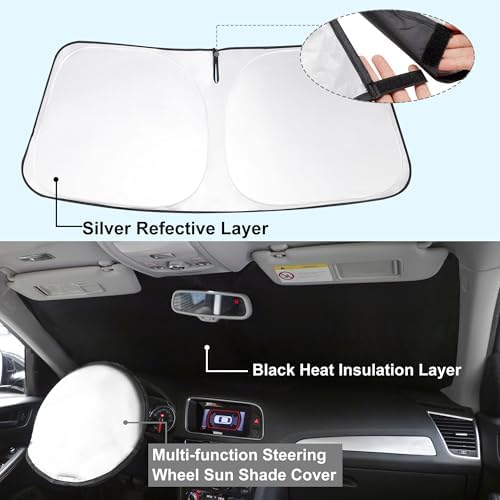 TINGLU Sun Shade for BMW i4 M50 2022-2024 2025 Accessories Windshield Sun Shade - Image 2