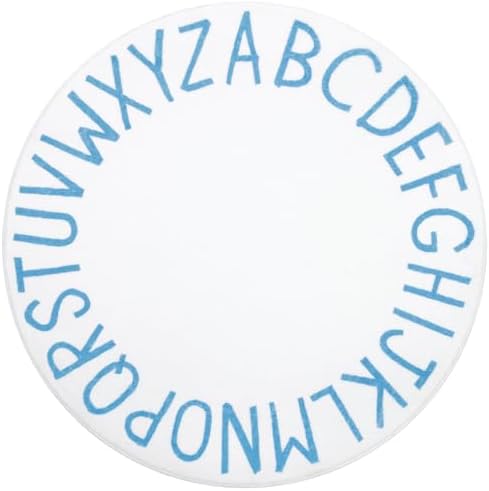 Topotdor Round ABC Area Rug, 47 Inch Soft Floor Carpet by Topotdor