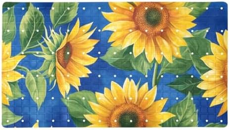 Bathtub Mat Non Slip 26.8x15.1 Inch, Sunflowers Shower Mat by Anna+Cowper
