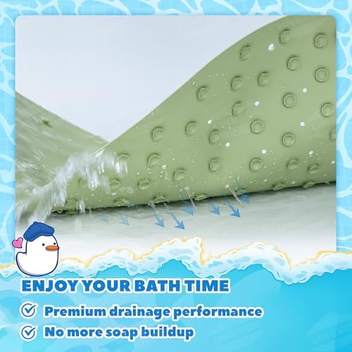 UNEEDE Kids Bathtub Mat Non Slip, Soft Rubber Shower Mat - Image 5