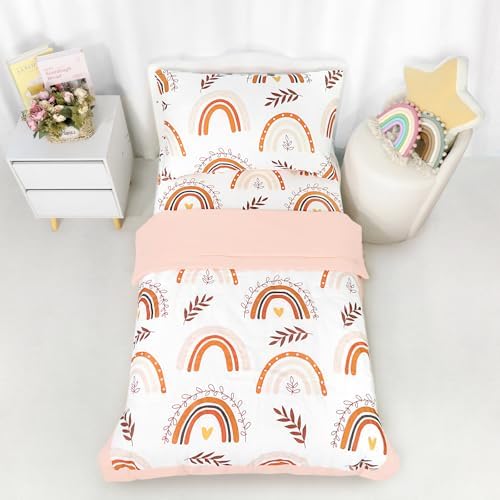 Pea Pod Muslin Toddler Bedding Set Rainbow 3-Piece by PeaPod