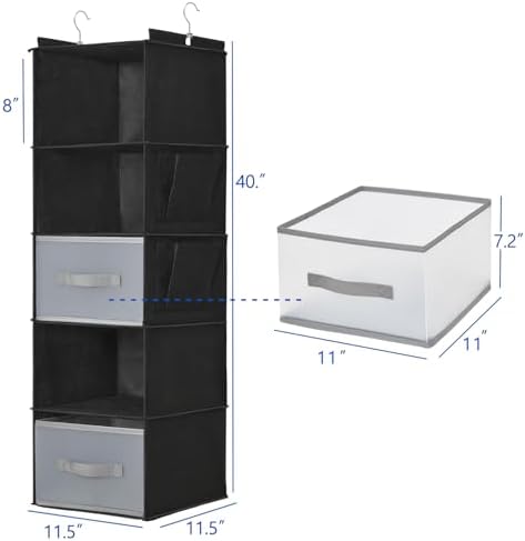 5-Layer Suspended Fabric Shelf Organizer, Equipped - Image 3