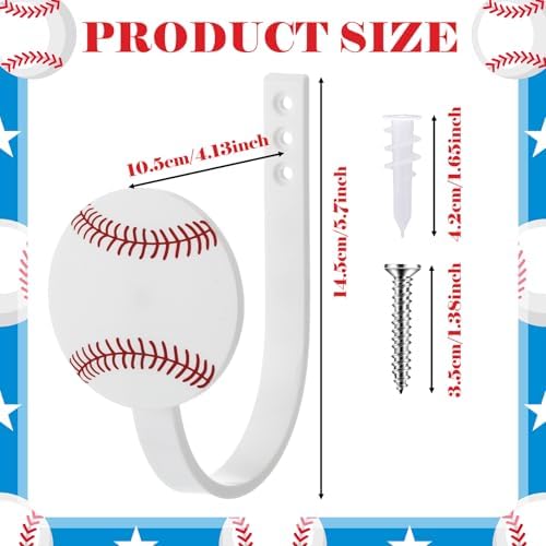 Briwooody 2 Pcs Baseball Curtain Tiebacks Acrylic Sport Curtain Tiebacks - Image 2