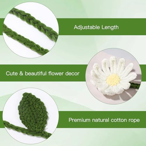 2 Pack Boho Handmade Flower Curtain Tiebacks & Holdbacks - Image 4
