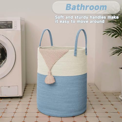 JMvicyroam 80L Cotton Rope Laundry Basket Hamper - Image 5