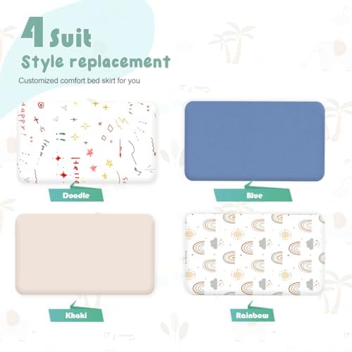 4 Pack Bassinet Sheets 19" x 33" Compatible - Image 4