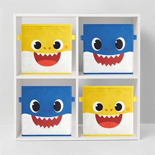 Idea Nuova Baby Shark Collapsible Storage Cubes, Baby Shark Blue/Yellow - Image 5
