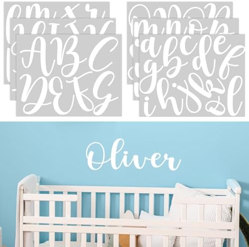 Boao Personalized Name Letter Wall Decal, Elegant Script by Boao