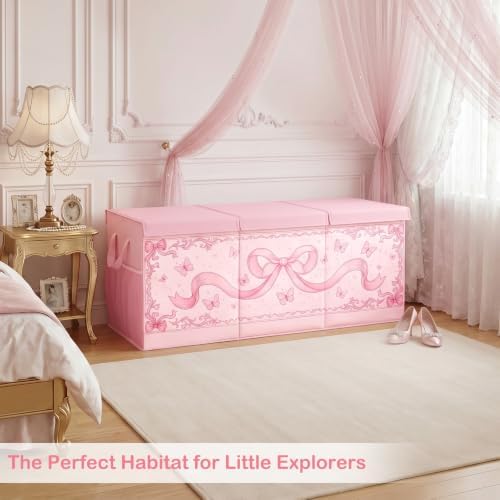 Toy Box with Adjustable Divider Large Toy Chest Storage - Image 6