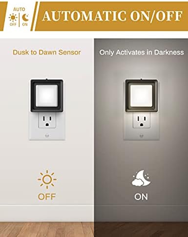 DORESshop LED Night Light, Plug in Night Light, Dusk to Dawn Sensor - Image 3