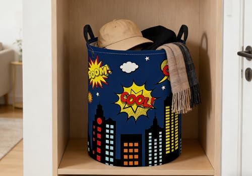 ESSME Kids Laundry Basket, Spider Hamper Collapsible Canvas Waterproof Storage - Image 4