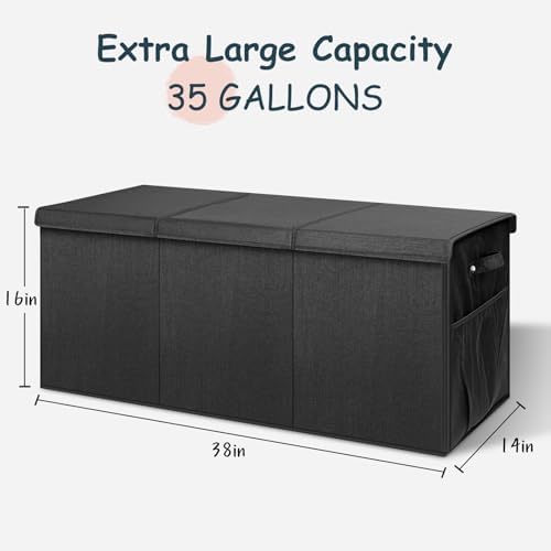 Extra Large Toy Box with Lids, Collapsible Storage Bin - Image 2