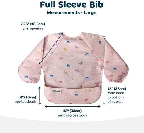 Tiny Twinkle Long Sleeve Bib for Babies & Toddlers | Waterproof Smock Bib for - Image 6