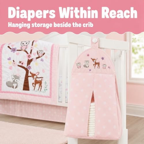 EVERYDAY KIDS 4 Piece Girls Crib Bedding Set - Image 4