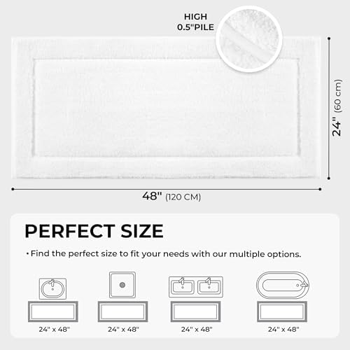 GRANNY SAYS White Runner Bathroom Rug, Cute Bath Mat - Image 2