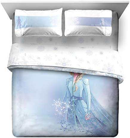 Disney Frozen 2 Elsa 7 Piece Queen Comforter Set Bed in a Bag - Image 2