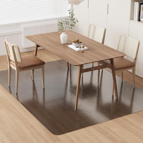 5'×7' Large Vinyl Area Mat for Floor, Translucent Black Scratch Resistant Floor by ZPAIAreaFloorProtector