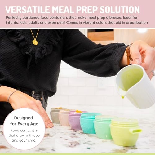 melii Snap & Go Baby Food Storage Containers | 4 Pack 6 oz, Stackable Snack - Image 6