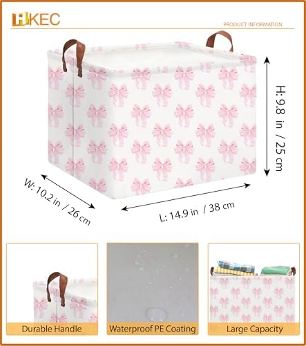 Rectangle Storage Basket with Handles, Collapsible Storage Bin, Books Box - Image 6